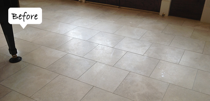 Sir Grout Washington DC Metro Travertine Before Honing and Polishing