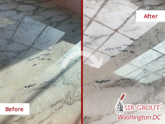 Before and After Our Countertop Stone Polishing in Alexandria, VA