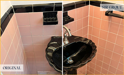 Bathroom Before and After a Flawless Grout Sealing in Bethesda, MD