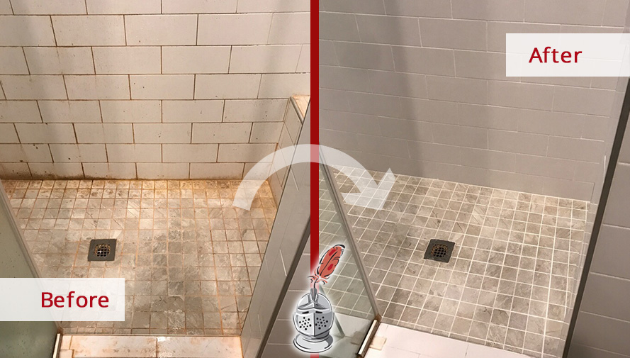 Before and After Image of Tile and Grout Cleaners in Rockville, MD