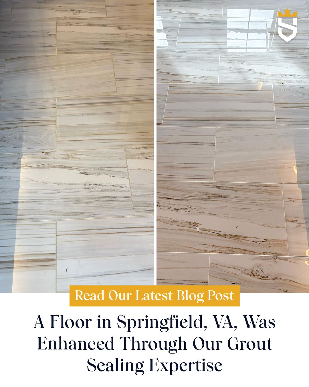 A Floor in Springfield, VA, Was Enhanced Through Our Grout Sealing Expertise