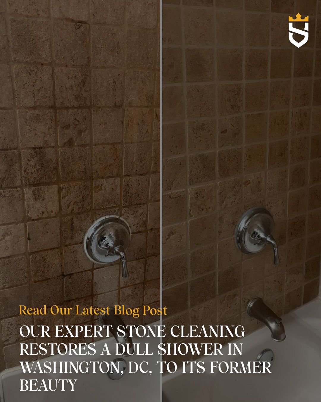Our Expert Stone Cleaning Restores a Dull Shower in Washington, DC, to Its Former Beauty
