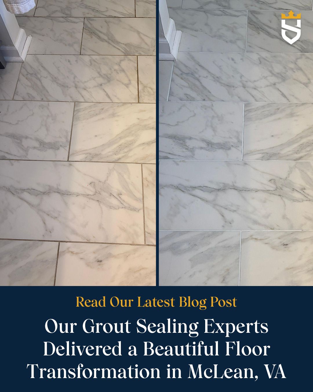 Our Grout Sealing Experts Delivered a Beautiful Floor Transformation in McLean, VA