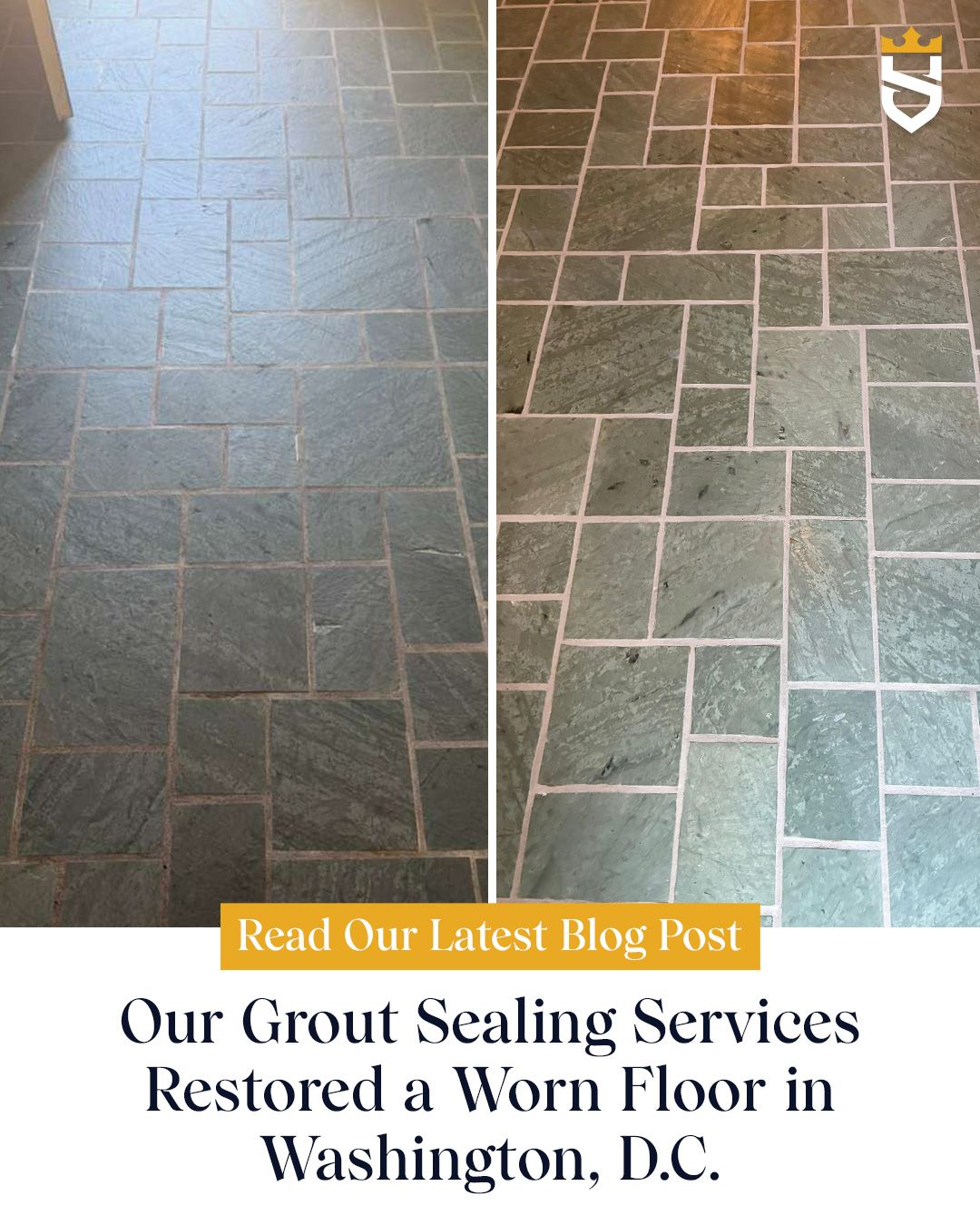 Our Grout Sealing Services Restored a Worn Floor in Washington, D.C.