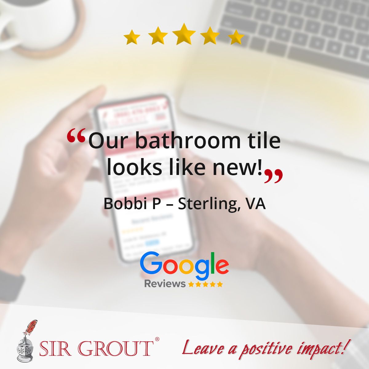 Our bathroom tile looks like new!